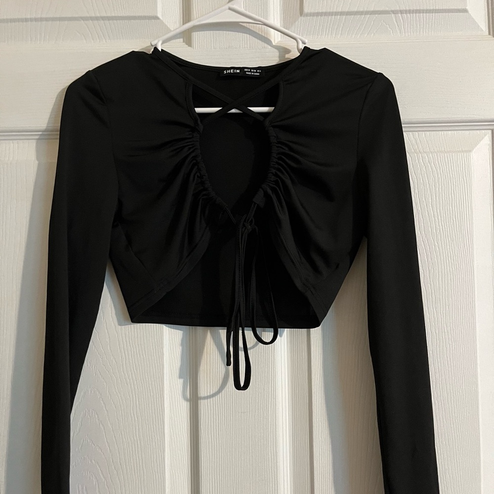 Shein long sleeve crop top